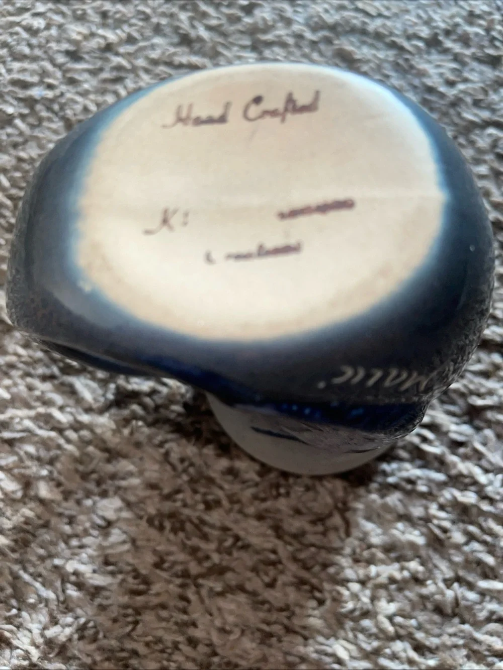 Blue Ceramic Mug with Swordfish Relief